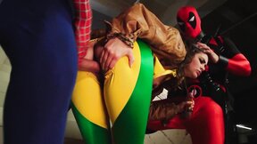 Cosplay slut Allie Haze gets properly fucked in threesome