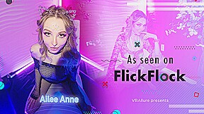 Cute blonde brings the EDM festivals home and masturbates for you in VR