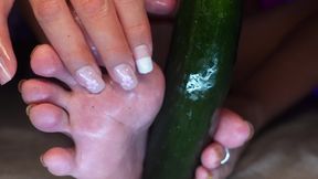 I'll Keep Playing with My Dildo While You Cum on My Feet