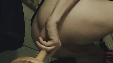 Midnight kitchen anal urge