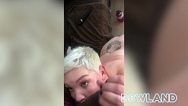 Short hair Big Tit Wife Sucks Off BBC on webcam as Hubby Films