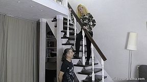 Katty Gold - Foot Licking on the Stairs (Full HD)