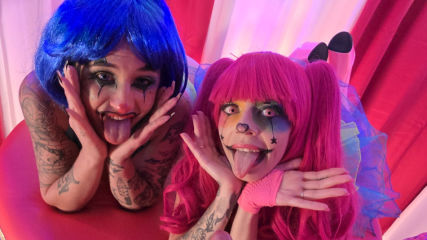 Blazy Kitsune Meets the Pink Cock Crazed Clowns