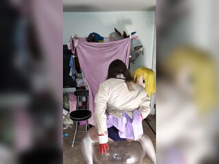 PVC Madoka Cosplay, Gagged and Humping Vibraitor Inflatable
