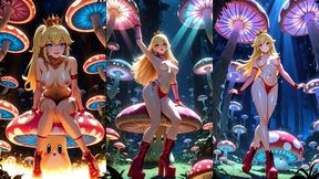 princess peach dancing in a magic forest (ai animation)