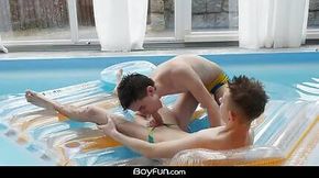 Pool Foreplay Equals Bareback Twink Slamming