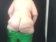 Shiny outfit try on