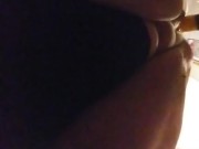 Backing into dildo on my mirror