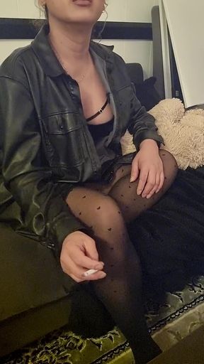 Leather Shirt Smoking