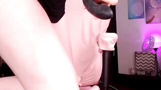 Live Show - Crossdresser Masturbates with Vibrator while Dancing in Lingerie