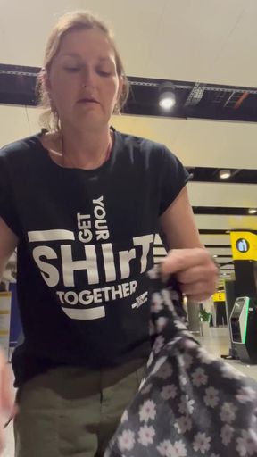 Bare Boobies at the Airport