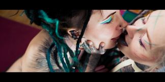 Cinematic Double Blowjob with Two Tattooed Dreadheads