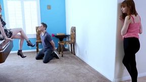 GF peeks on BF being dominated by mistress stepmother Lauren Phillips