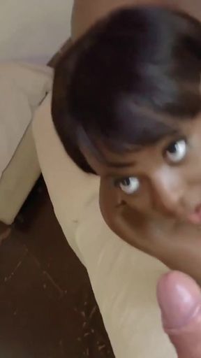 This BLACK AMATEUR kept her BOYFRIEND waiting because she was too busy taking my cock deep   Clip 1