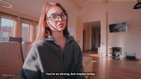 Hot Stranger Knocks - She Lets Him in to Warm up!