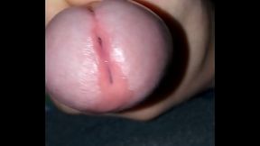 Close up cum shot
