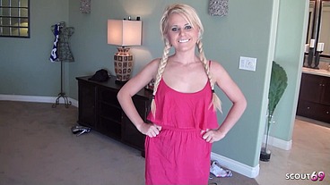 Tiny blonde Teen Kelly Surfer with Pigtails made real Privat Amateur Sex Tape with Boyfriend at Holiday Trip