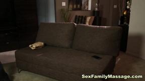 ”Voluptuous stepmom rides prick after massage”