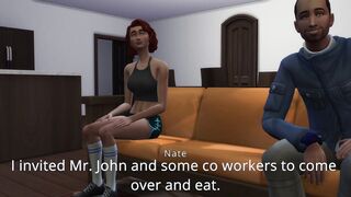 Mega Sims- Wifey cheats on hubby with his Co-Workers at his home (Sims four)