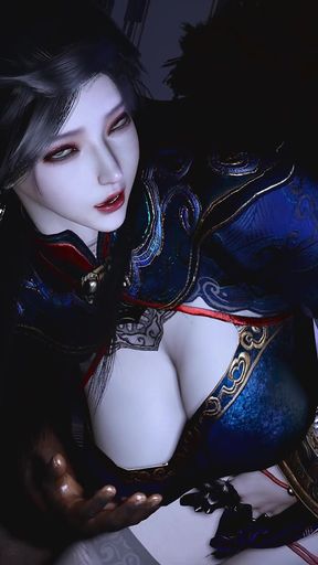 3D Hot Cosplay Slut Wearing Sexy Dress Got Fucked by BBC