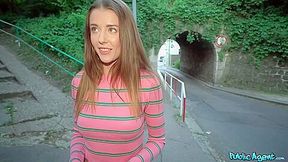 Pretty Teen 18+ Sybil Shows Me Her Bubble Nice Ass On The Street!
