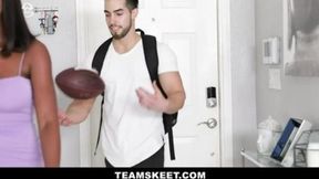 Tori Montana - Teen Pussy&#x1F32E;&#xFE0F; Gets Hit by Football Players' Cum