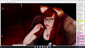 Cute Cosplay Fox Teases On Webcam For Tips & Fun Hentai Action