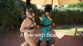 A Day with Beauty - Full Length in HD - Ponygirl - Lesdom - Leather - Latex - BDSM - Cart Pull