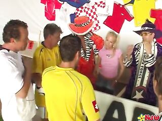 Net69 - Soccer Team Group sex a Teen Blond Dutch Chick