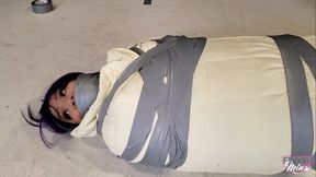 Katana - Helpless Beauty Mummified in Multiple Blankets (WMV Format)