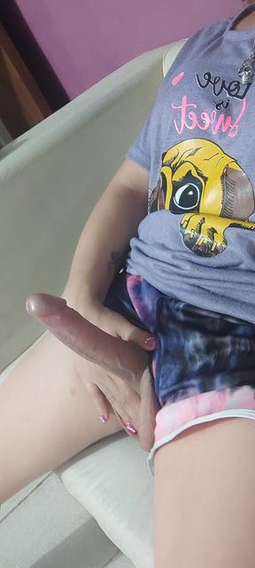 Transgender handjob compilation with huge cock