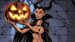 Maleficent and the Magic Pumpkin. Halloween Cartoon
