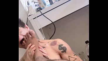 TATTOOED WHITE TRASH SHEMALE WAS FUCKED WITHOUT CONDOM BY BIG BLACK COCK - FULL VIDEO ON RED