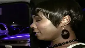 Stacy Adams swallows black cock in intense interracial session
