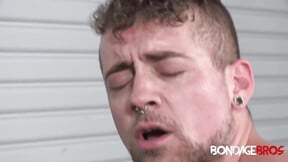 ”BondageBros: Jay Austin blows & rides muscular hunk Michael Romans veiny meat”