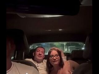The cuckold asked the Uber driver to bang his lustful wife's butt.