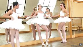 Valerie Fox is one cute ballerina who loves lesbian three way encounters