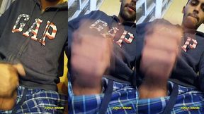 jerking off my big uncut cock public on my window till i cum - camilo brown