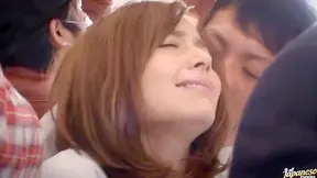 Lustful Slut Fucks Wildly In Crowded Bus While Sucking Dicks Eagerly