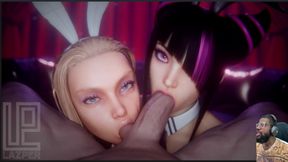 Bunny Cammy and Juri Suck Cock, Orin Helps Shadowheart Deepthroat Cock Ritual, Bald Pussy Ashe Full Nelson Creampie