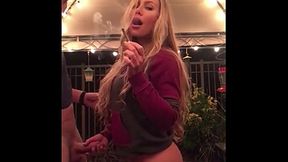 Shameless blonde smokes while getting her butt fucked - Real Amateur Porn