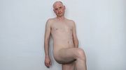 British man naked masturbates his soft uncut cock until  erect, proudly shows erection horny wanking