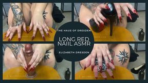 BBW MILF Elizabeth Dresden Long Red Nail ASMR Hand Fetish