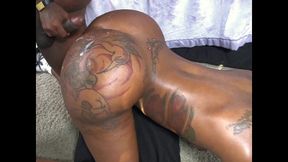 gaa daaam! she got azz: fucking the tattooed black ass of mercedez