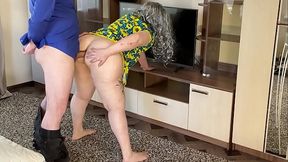 Homemade anal sex with a MILF with a big ass and natural big tits