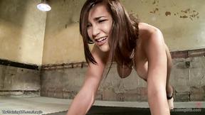 ”Big Boobed tart whipped while sucking big black dick”