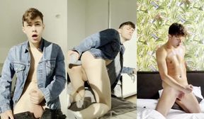 Gay twink 18 cumming hard on camera WEEET