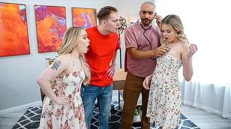 Stepbrothers Learning a Lesson in Female Anatomy from One Another's Stepsisters - Swapsister
