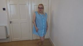 Striptease in Tan Holdups and Blue Apron