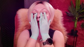 2 Layers of Fetish Nurse Medical Gloves. Arya Grander. Asmr No Nude Video.